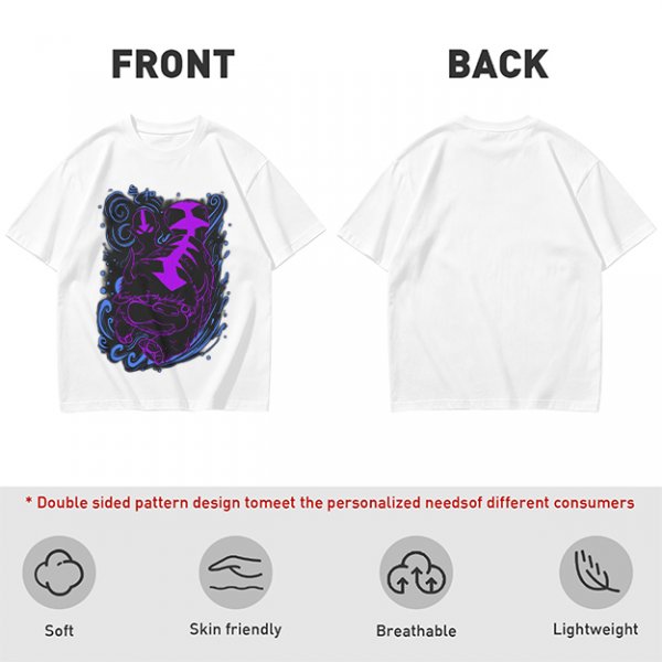 Olive Green T-Shirt With Neon Purple Avatar The Last Airbender Art Print