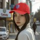 Black baseball cap with 'Down the Witches Road' Halloween themed print