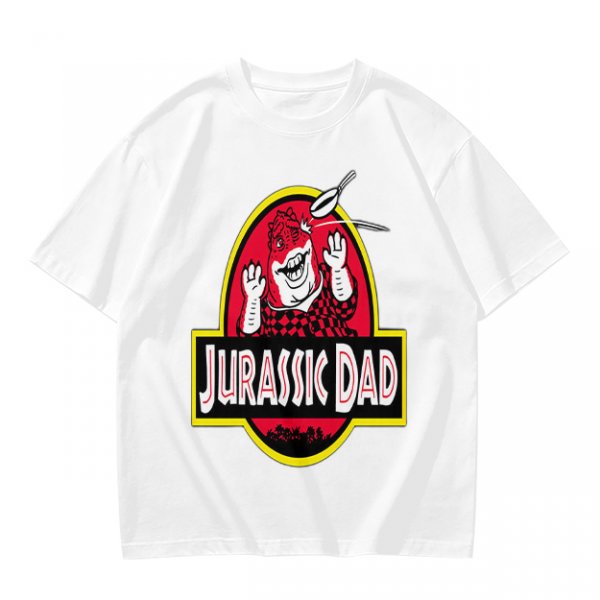 Olive T-Shirt with Jurassic Dad Dinosaur Graphic Print