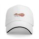 Black baseball cap with two decorative ramen bowl prints