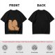 Olive Green T-Shirt With Capybara Rear View Graphic