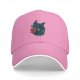 Black baseball cap with cute dragon reading a book graphic