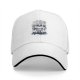 Black baseball cap with raccoon live fast eat trash graphic