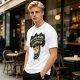 Olive T-shirt with Wizard Cat 'My Super Power Is To Make Stupid People Disappear' Print
