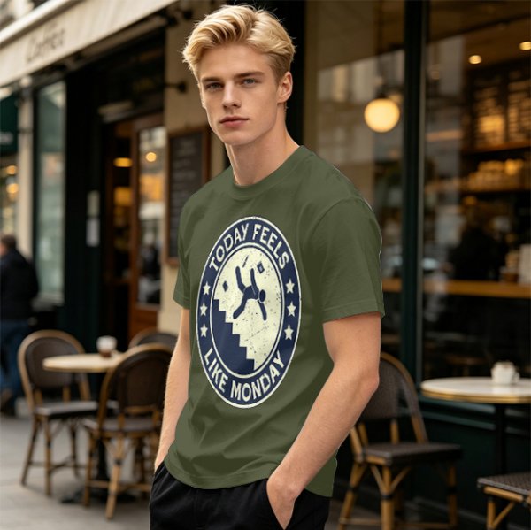 Today Feels Like Monday Stair Fall Graphic T-Shirt