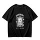 Oversized Army Green T-Shirt with Overthinking World Champion Brain Graphic