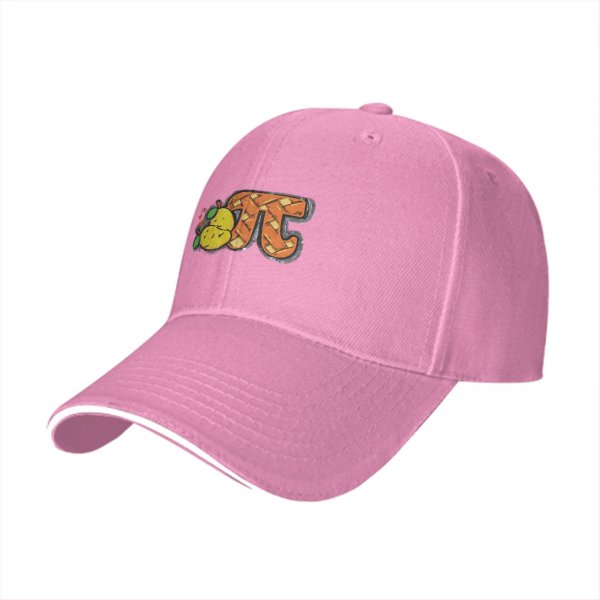Black Baseball Cap With Pi Pie Lemon Graphic Design