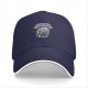 Black Baseball Cap With Metallic Graphic Print Design