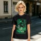 Olive Green Anime T-Shirt With Swordsman Character Artwork