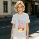 Olive T-shirt Featuring Kirby Eating Ramen on a Warp Star