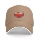 Black Baseball Cap With Cute Angry Ramen Bowl Graphic