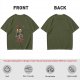 Olive skeleton graphic t-shirt with 'Cheers to my crappy future' print