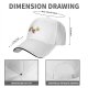 Black baseball cap with dancing pineapple and coffee cup characters