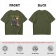 Olive T-Shirt with Shy Mage Wizard and Magical Artwork Print