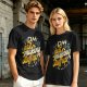 Olive T-Shirt With 'DM Just Making Stuff Up As We Go' Print