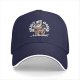 Black baseball cap with 'Enjoy The Grind Assholes!' cartoon print