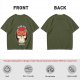 Olive T-Shirt With Zero Fox Given Grumpy Fox Graphic Print