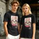 Olive T-Shirt With Cute Ramen Cat Bowl Graphic Print