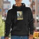 Black hoodie with Jason Voorhees stab stability graphic print