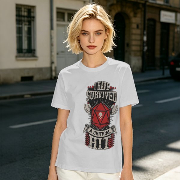 I Have Survived A Critical Hit D20 T-Shirt