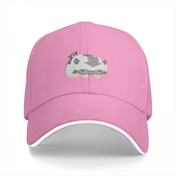 Black baseball cap with cute Appa from Avatar: The Last Airbender print