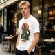 Godzilla Eating Ramen Sunset City Graphic T-Shirt