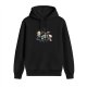 Black hoodie with Peanuts x Back to the Future crossover graphic