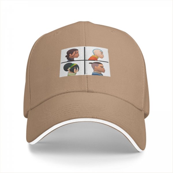 Black baseball cap with Avatar: The Last Airbender character profile prints