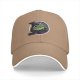 Black Baseball Cap With Cute Witch Frog Graphic Design