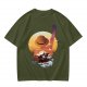 Anime Pirate Adventure Sunset Graphic T-Shirt Design