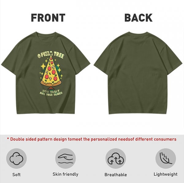 O Pizza Tree How Tasty Are Your Slices Funny Graphic T-Shirt