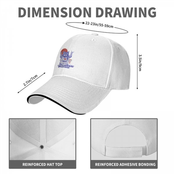 Black Baseball Cap With Raccoon I Love Trash Graphic