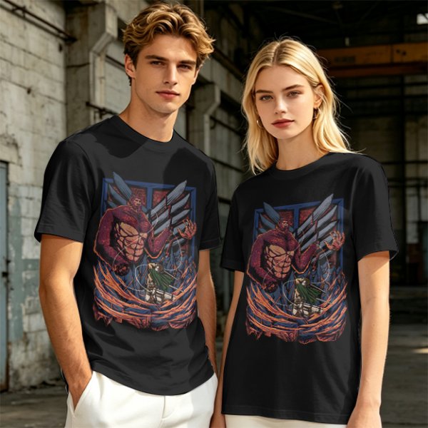 Attack on Titan Beast Titan vs Scout Levi Graphic T-Shirt