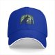 Black Baseball Cap with Spooky Witch Silhouette Halloween Print