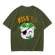 Kiss Me Pirate Cat Shamrock Graphic T-Shirt