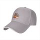 Black baseball cap with a cozy cat pizza snack and game design