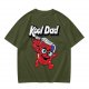 Olive green graphic t-shirt with Kool Dad and Kool-Aid mascot print