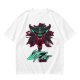 Olive T-Shirt With Cyberpunk Witcher Wolf Emblem Print