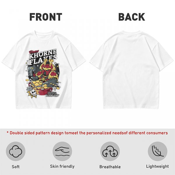 Khorne Flakes Chaos Cereal Themed Graphic T-Shirt