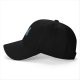 Black Baseball Cap With Interlocking Llama Graphic Print
