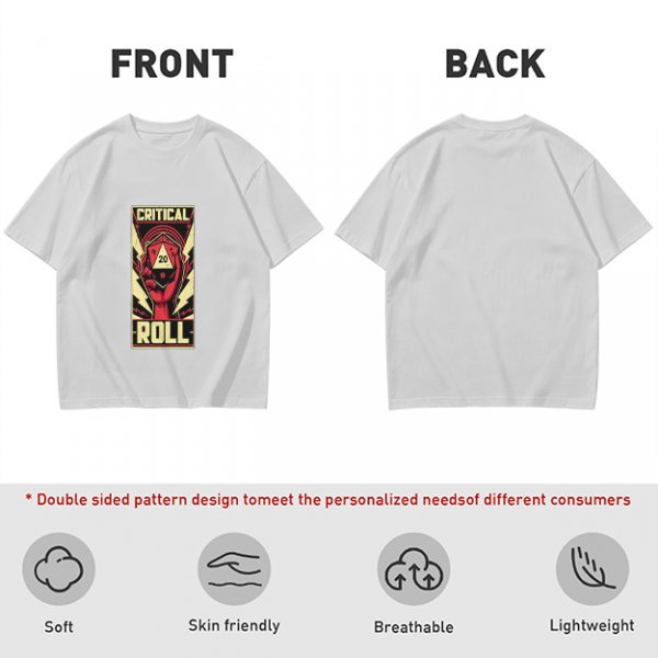 Olive Green T-Shirt With Critical Roll D20 Graphic