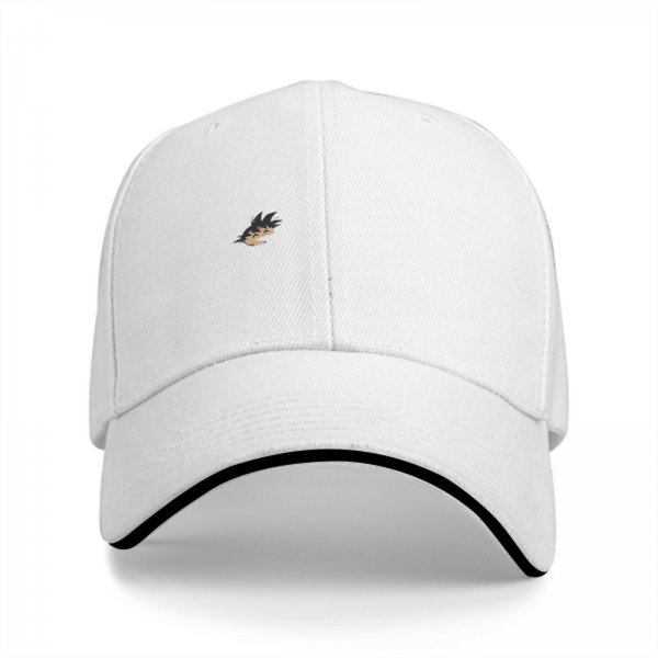 Black Baseball Cap With Small Anime Character Embroidery