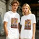 Olive green t-shirt with Masters of the Universe graphic print
