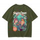 Psyce Cream Insane Flavor Graphic Tee with Whimsical Monster and Characters