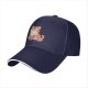 Black Baseball Cap with Cute Orange Tabby Cat Feline Fabulous Print