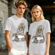 Olive T-Shirt With Cute Totoro And Soot Sprite Anime Print