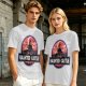 Olive T-Shirt with Haunted Castle Silhouette Graphic Design