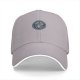 Black Baseball Cap With Circular Graphic Emblem