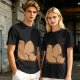 Olive Green T-Shirt With Capybara Rear View Graphic