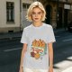 Olive T-Shirt With Cartoon Chicken Nuggets Box Print